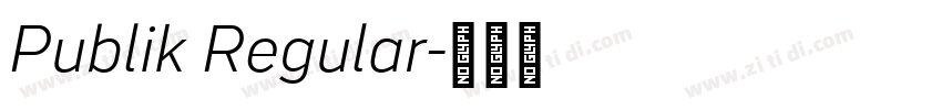 Publik Regular字体转换